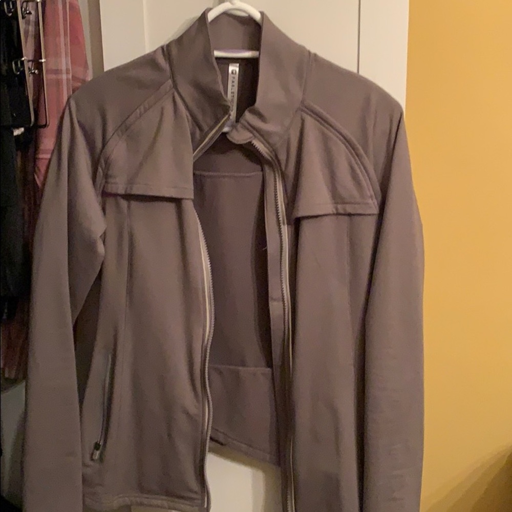Fabletics Gray Zip-Up Jacket